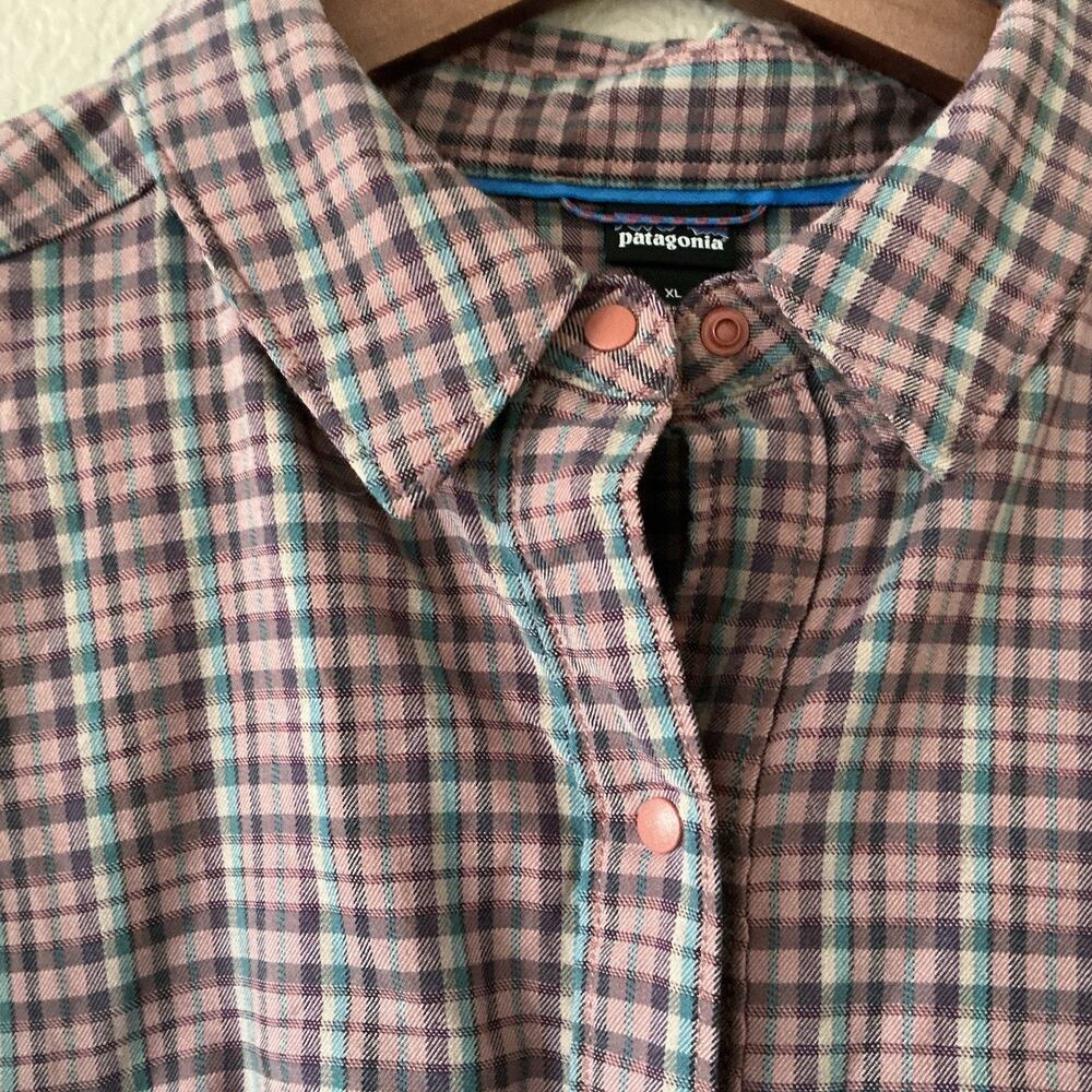 Patagonia Early Rise Stretch Long Sleeve Button Up Shirt Mauve Size XL women - Picture 8 of 12
